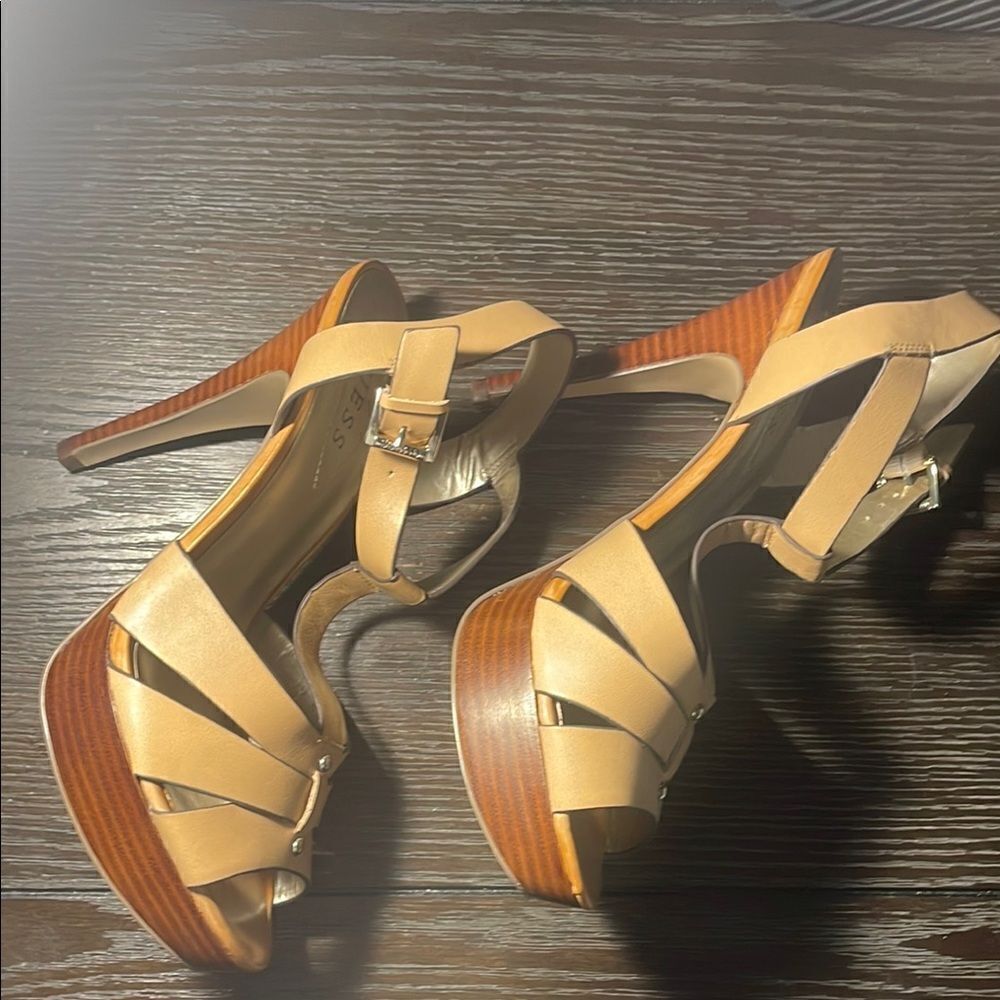 Guess Tan Strappy Heel